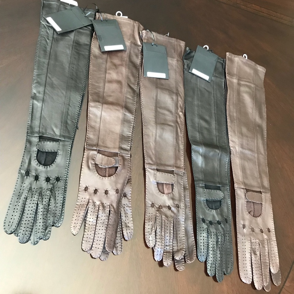 Kaufman Franco soft Brn Leather Size 7 long gloves